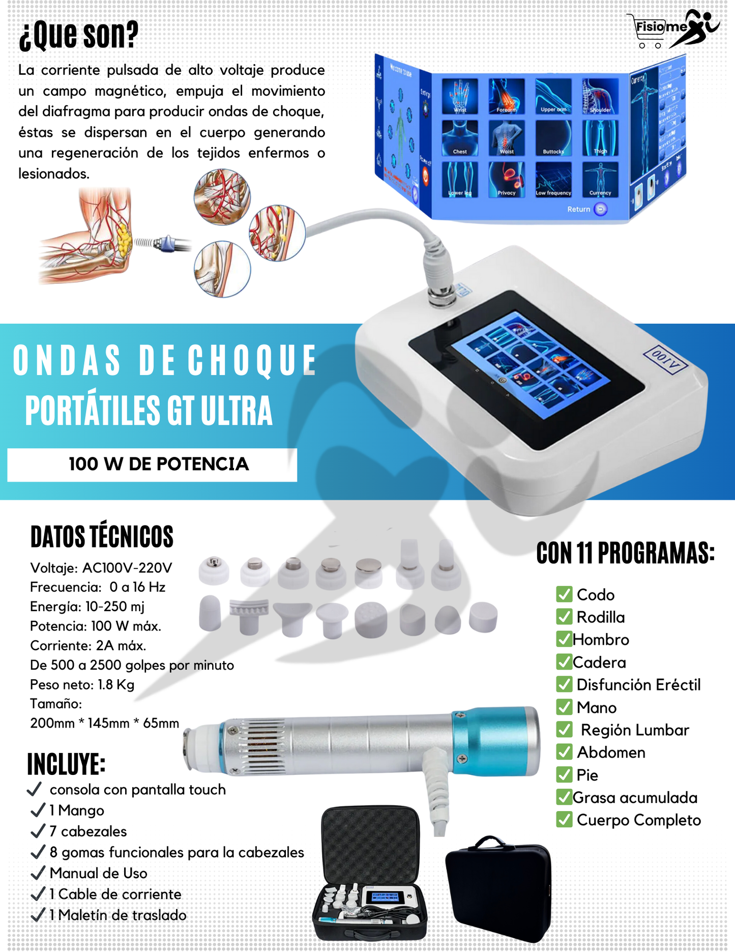 Ondas de choque portátiles